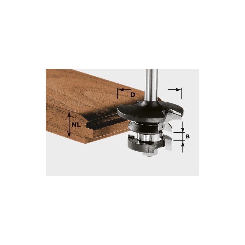 Festool Frez do kontrprofili z wypustem HW S8 D43/21 A/KL
