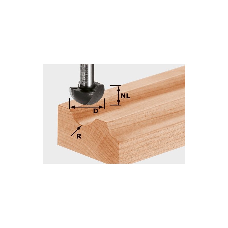 Festool Frez do wgłębień półokrągłych HW S8 R8