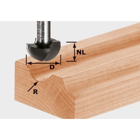 Festool Frez do wgłębień półokrągłych HW S8 R8