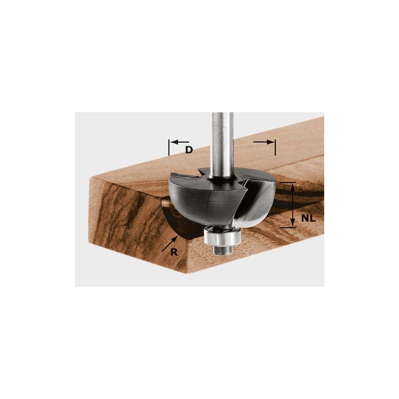 Festool Frez do wgłębień półokrągłych HW S8 D31,7/R9,5 KL