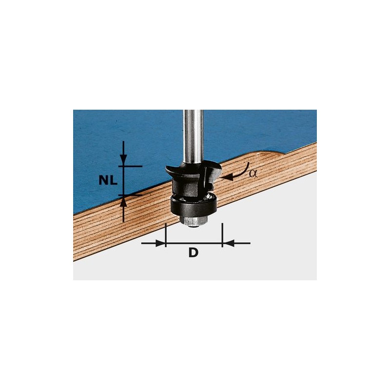 Festool Frez wyrównująco-fazujący HW S8 D24/0° +45°
