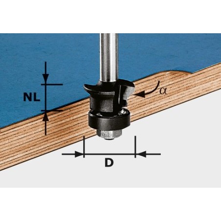 Festool Frez wyrównująco-fazujący HW S8 D24/0° +45°