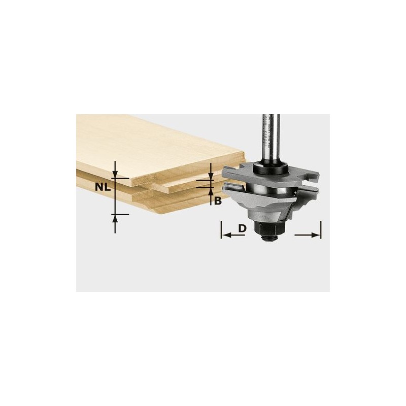 Festool Frez profilowy do wypustów HW S8 D46 x D12-FD