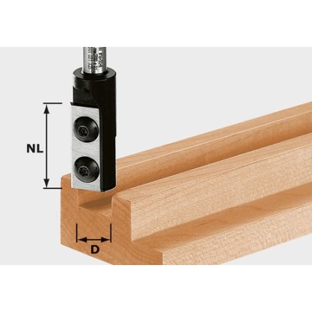 Festool Frez z płytkami wymiennymi do wpustów HW S8 D10/25 WP Z1